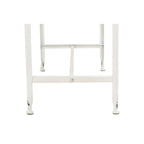 Zinc-Finished Metal and Wood Scalloped Edge Sofa Table