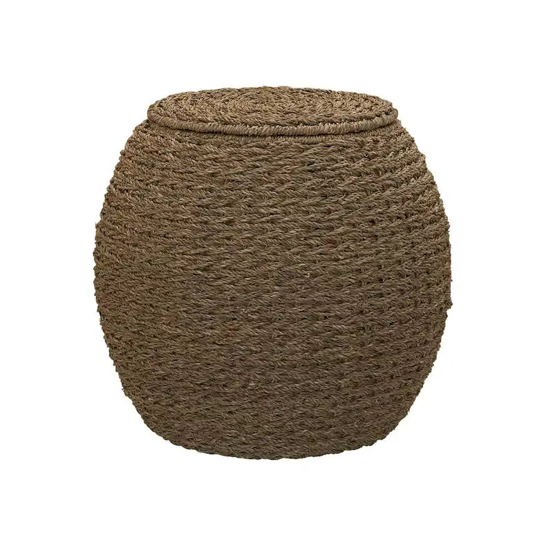 Tavolino Contenitore a Cesto in Vimini Intrecciato a Mano Household Essentials - 17.0L x 17.0W x 19.0H