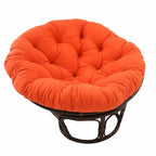 Poltrona Papasan Bali da 42 pollici in rattan con cuscino in twill