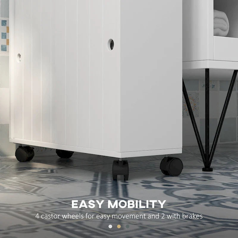 Small Bathroom Storage Cabinet with Paper Holes