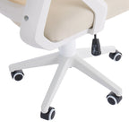 Javlergo Sedia da Ufficio Girevole a Schienale Medio con Supporto Lombare, Sedia da Scrivania Ergonomica da Computer in Rete con Braccioli