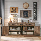 Farmhouse Buffet Sideboard Cabinet,Coffee Bar Wine Bar for Dining Room - N/A