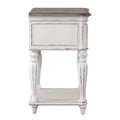 Comodino con Gambe Antico Bianco Magnolia Manor