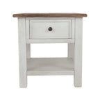 Tavolino occasionale Bolanburg bianco anticato/marrone