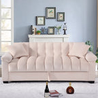 82.7 Velvet Storage Convertible Sofa Sleeper Couch with 2 Pillows