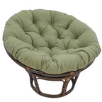 Poltrona Papasan Bali da 42 pollici in rattan con cuscino in twill
