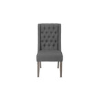Set da pranzo allungabile Best Quality Furniture da 9 pezzi, in stile rustico grigio