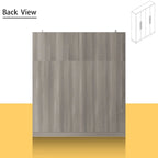 Armadio moderno freestanding in legno massiccio con ripiani