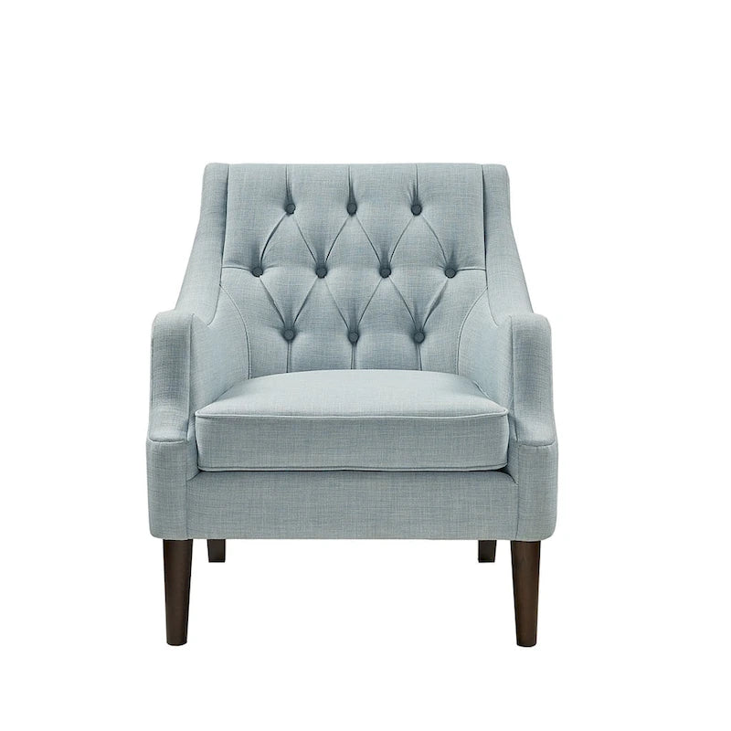 Poltrona moderna accent con bottoni capitonné