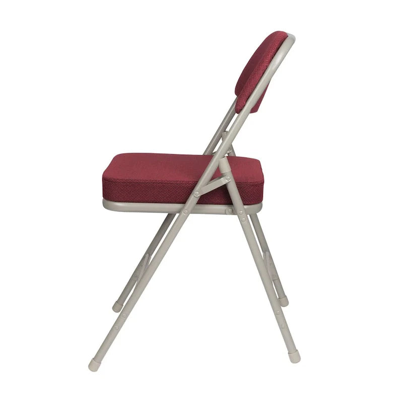 Sedia Pieghevole Imbottita in Tessuto Deluxe Bernadine Collection di Hampden Furnishings, Confezione da 2