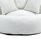 Chenille High Back Lazy Sofa with 3 Pillows and Oversized Bean Bag Chair