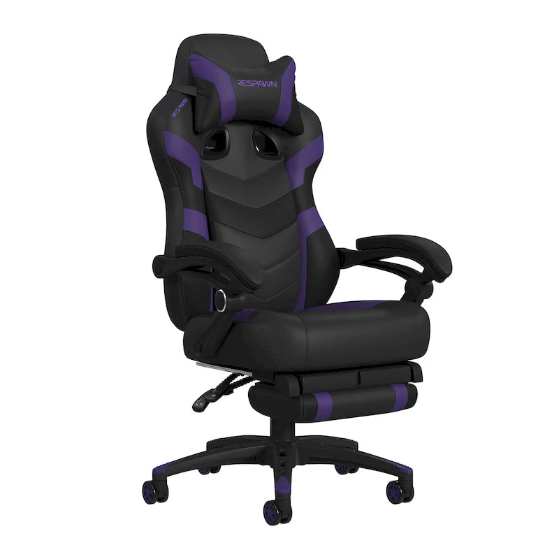 Sedia da gaming RESPAWN 110 Pro - Sedia da gaming con poggiapiedi, sedia ergonomica per computer da scrivania