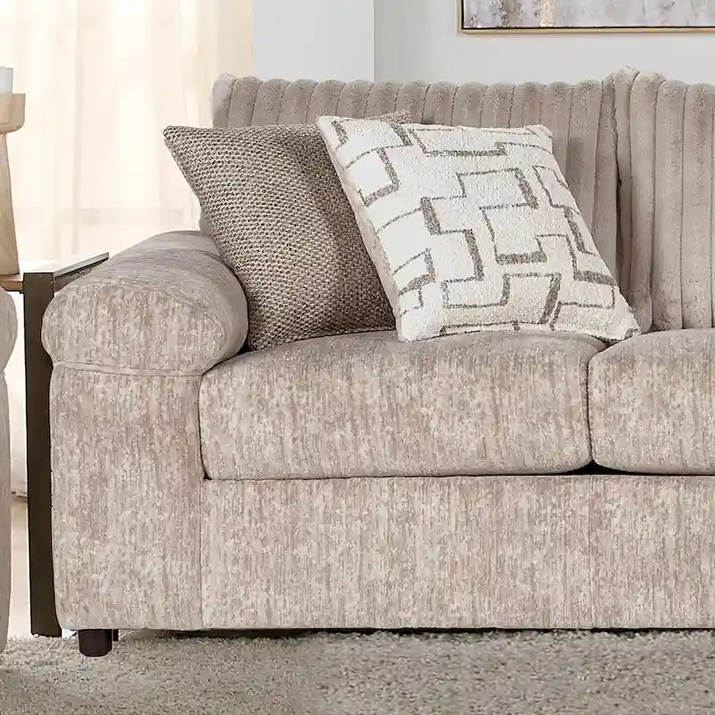 Roundhill Furniture Nason Wide Wale Corduroy Sofa and Loveseat Set