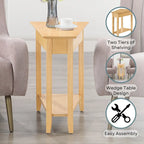 Convenience Concepts American Heritage Wedge End Table with Shelf