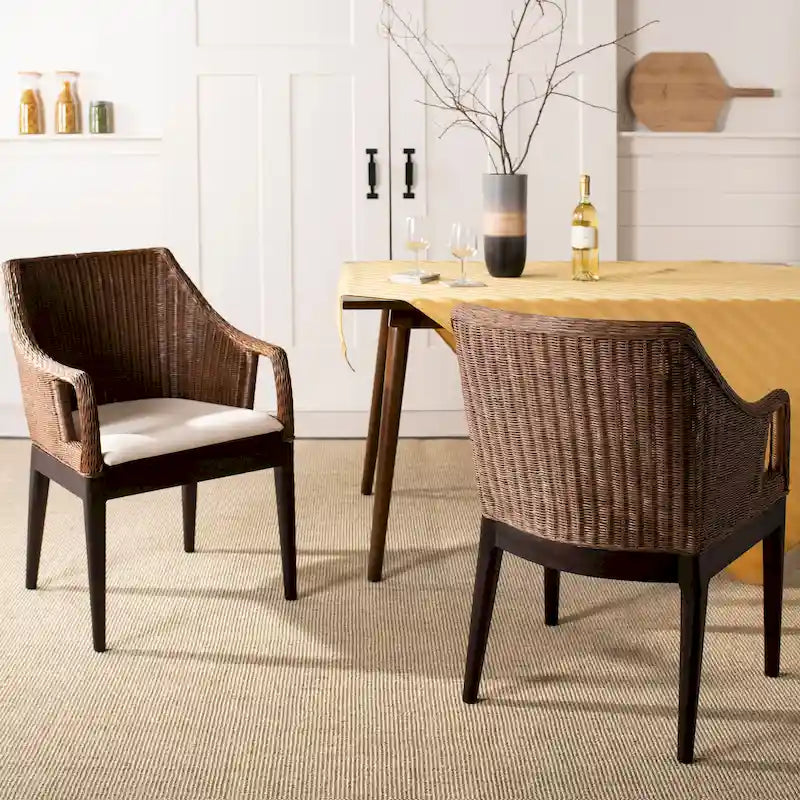 SAFAVIEH Duyen Sedia da pranzo multicolore/marrone - 23 x 23.3 x 34 - 23Lx23Px34H