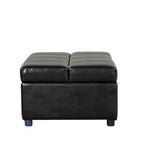 Twin Size Folding Pull out Ottoman Sleeper Bed with Mattress Convertible Guest Bed, PU Upholstered Sleeper Sofa