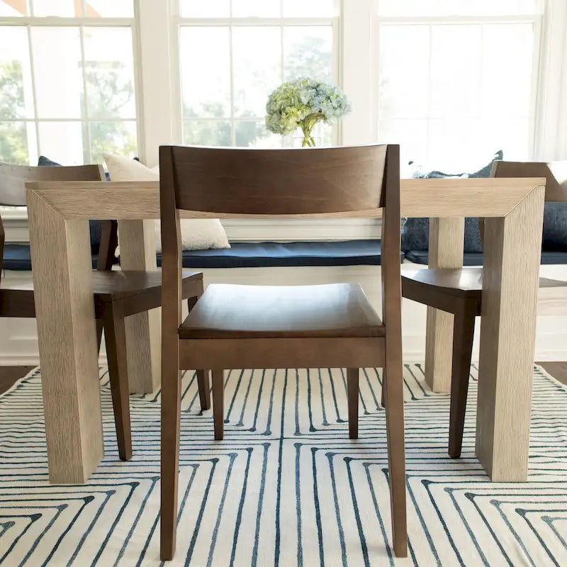 Sedia da pranzo moderna in legno massello Plank and Beam