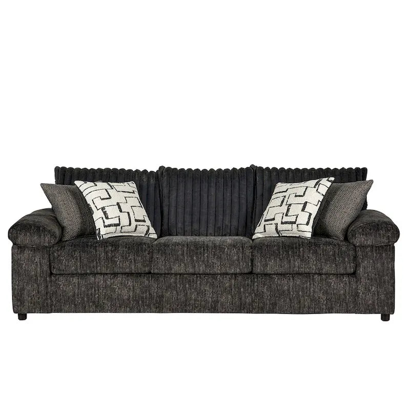 Roundhill Furniture Nason Wide Wale Corduroy Sofa, Loveseat, and Cuddle Chair Set