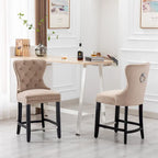 Sgabello da bancone Carter 24 Wingback Tufted Nailhead (set da 2)
