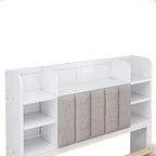 Struttura letto con 4 cassetti contenitore portatili sotto il letto
