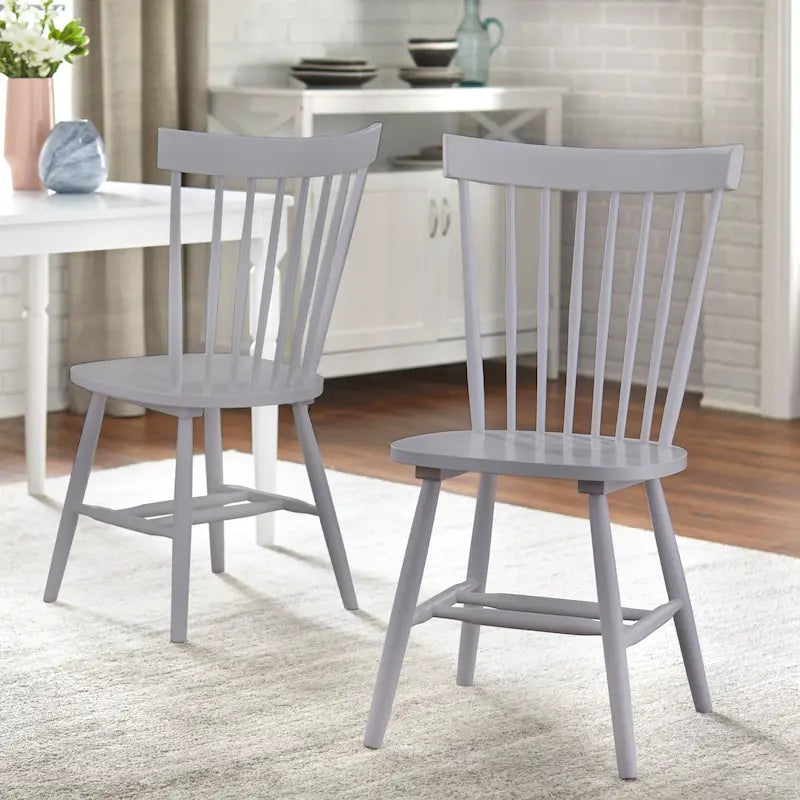 Sedie da pranzo con schienale a fusi in legno massello Simple Living Venice (set da 2)