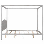 Letto a piattaforma a baldacchino King Size con testiera e gambe di supporto