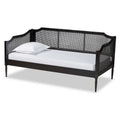 Ogden Mid-Century Modern Synthetic Rattan Daybed-Twin