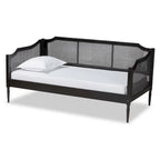 Ogden Mid-Century Modern Synthetic Rattan Daybed-Twin