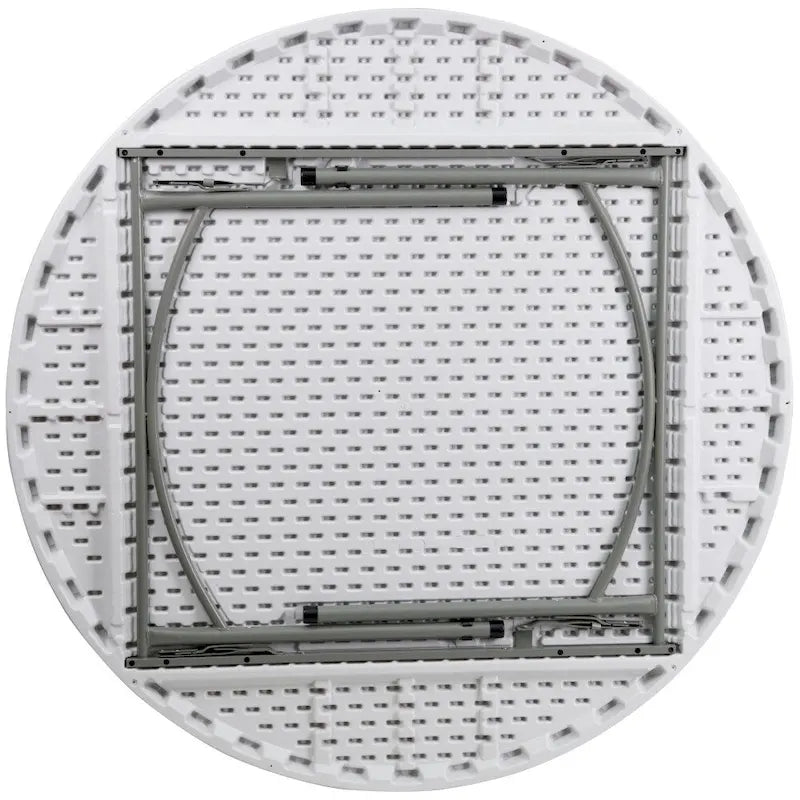 5-Foot Round Plastic Folding Event Table w/ 2 Thick Surface